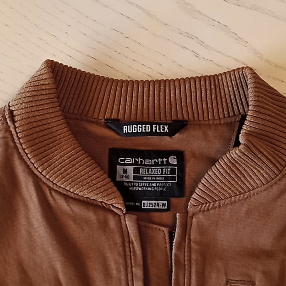Carhartt Men's Tan Jacket. Rugged Flex. Relaxed Fit. Medium (8-10). NWOT. - Picture 3 of 16